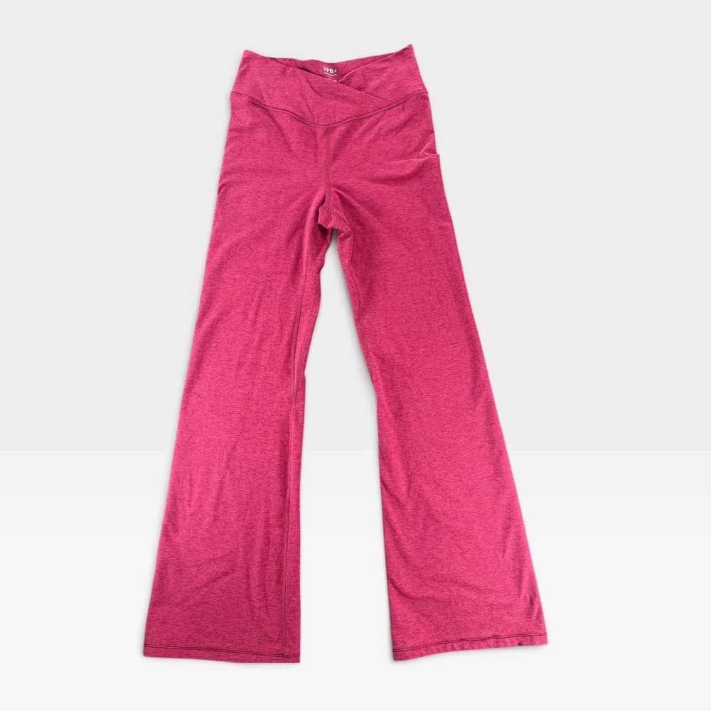YPB Your Personal Best Abercrombie Pink Crossover High Rise Flare Leggings Large